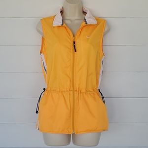 NIKE Nylon Running Vest Orange Small 4 - 6